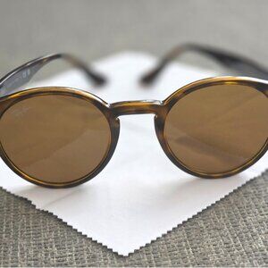 Ray-Ban Round Sunglasses Tortoise Frame Brown Lenses - Brand New!